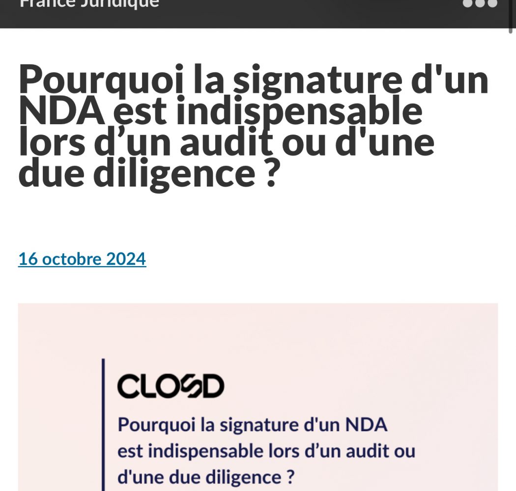 Article juridique Closd